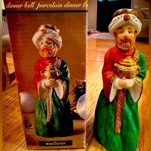 HomeTrends Porcelain Wise Man Figurine Bell 6x2 inches